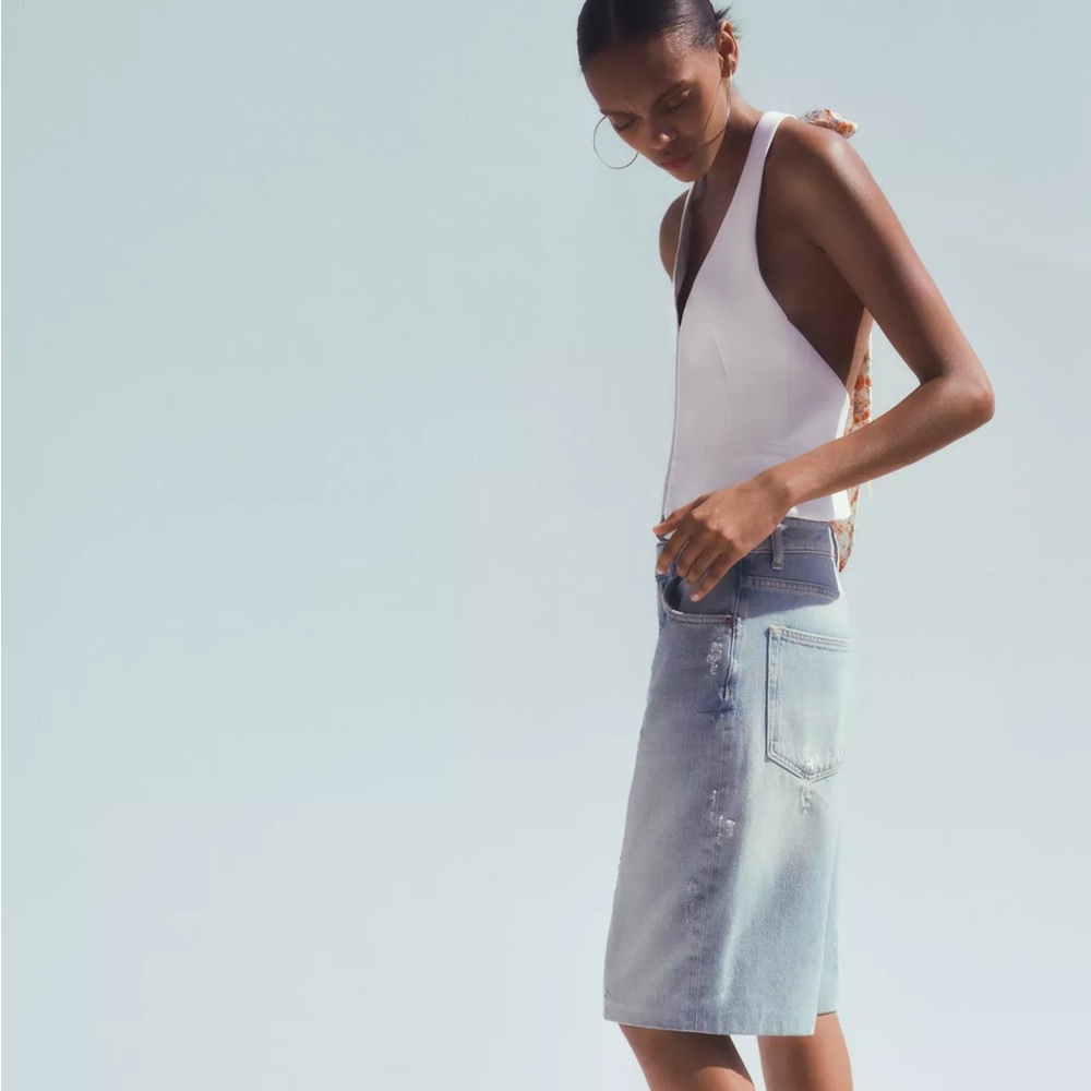 Zara White Printed Scarf Halter Neck Vest - Picture 7 of 12